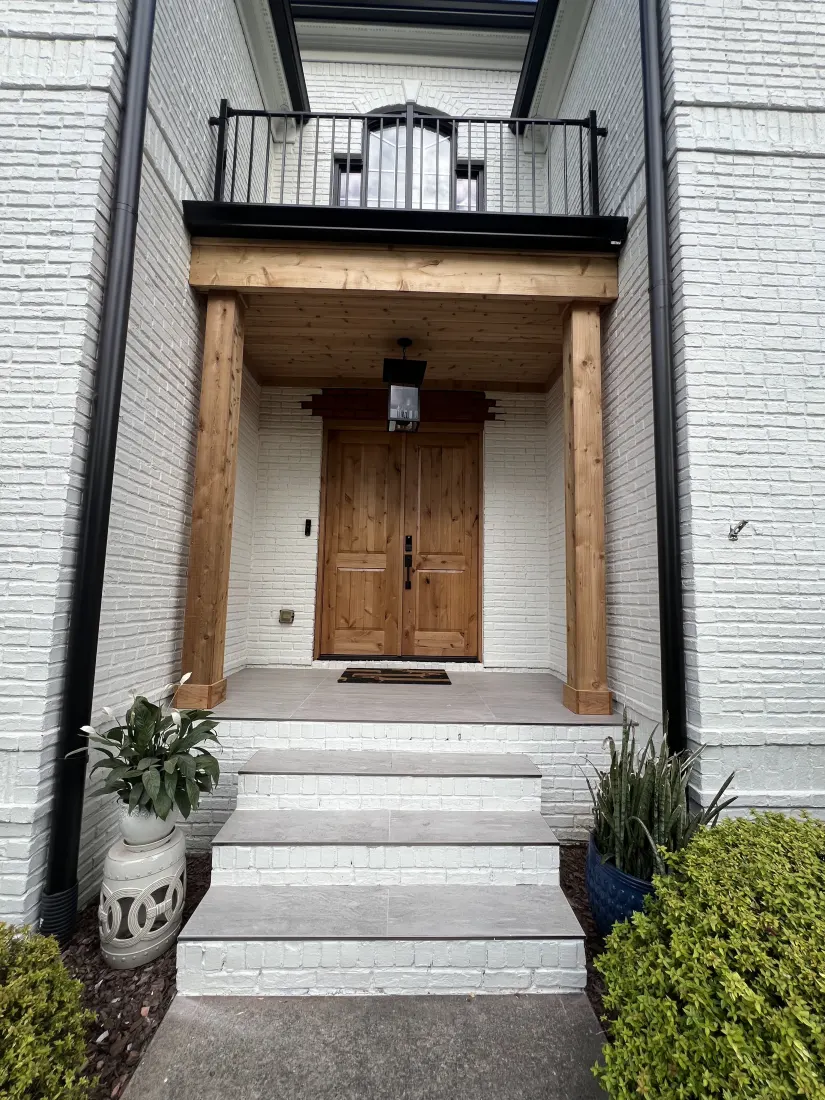 Front entry, after